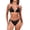 black, variant on Women's Triangle Halter Bikini Set Adjustable String Tie Two Piece Swimsuit Low Rise Brazilian Swimwear