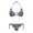 Butterfly Floral Print, variant on Cute Panda Heart Print Plus Size Quick Drying Ladies Two Piece Bikini Set Halter Tie Side Swimwear Bathing Suit for Women