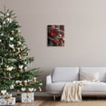 thumbnail image 2 of Hanging Red Ornaments Christmas Tree Holiday Photograph Gallery Wrapped Canvas Print Wall Art, 2 of 7