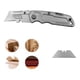 thumbnail image 1 of Cutter Uso Rudo Plegable Seguridad Hoja Trapezoidal 5pcs, 1 of 4