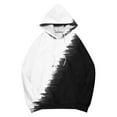 thumbnail image 4 of Chiccall Hoodies for Women Gradient Loose Fall Pullover Tops Drawstring Long Sleeve Sweatshirt White XL, 4 of 5
