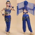 thumbnail image 2 of XAOWF Child Girls Performances Sets For Comfortable Breathable Sleeveless Tops And Harem Pants Stage Outfits Stylish Leisure Clothes Outfits 7-10 years, 2 of 5