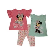 Disney Minnie Mouse 3 Piece Leggings Set (Baby, Toddler, & Little Girls)
