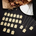 thumbnail image 6 of 1 Set 1 Box 1Pc Letter A-Z Necklace 18K Gold Plated Brass with Rectangle Velvet Pouches for Women, 6 of 9