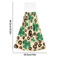 thumbnail image 2 of Haosy 2 Pack Kitchen Wash Cloths with Hanging Loops Absorbent Absorbent Quick Drying Hand Towels, Four Leaf Clover Leopard, 2 of 7