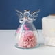 thumbnail image 1 of Rosa preservada romántica en estatuilla de ángel regalos flores eternas rosas para siempre para mujer/novia, Navidad, boda, Acción de Gracias Soledad Rosa Fresca Conservada, 1 of 5