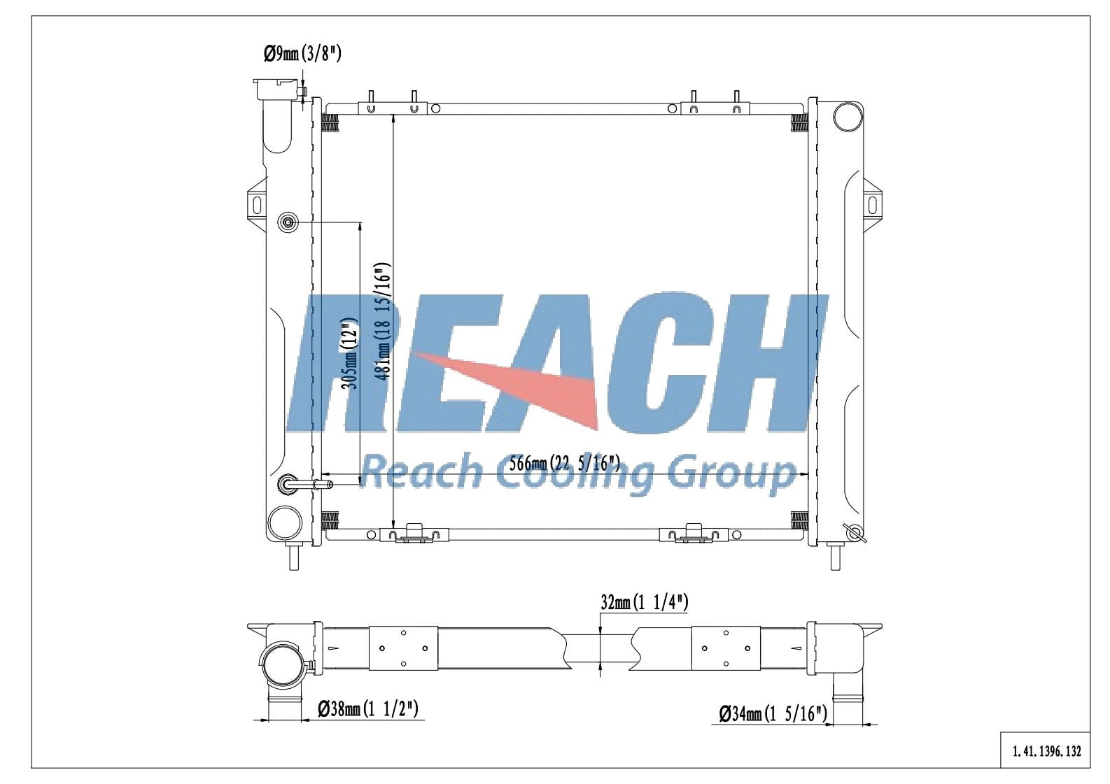 REACH Radiator 41-1396 for 98-93 Jeep Grand Cherokee