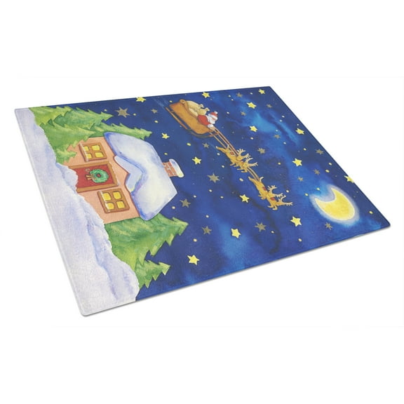 Carolines Treasures APH5898LCB Christmas Santa Claus Across the Sky Glass Cutting Board Large, 12H x 16W, multicolor