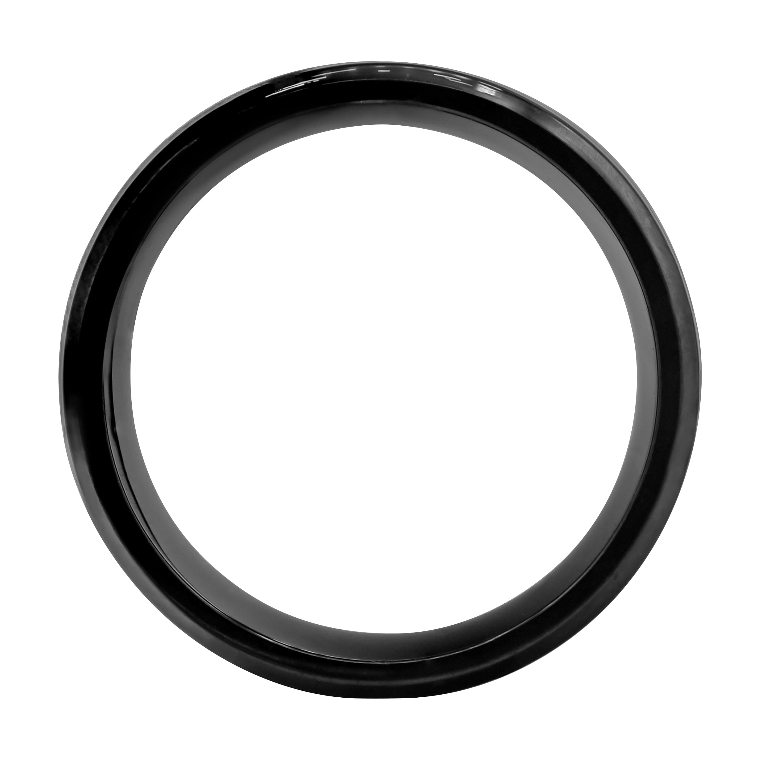 Arista Cubic Zirconia Diamonds Band in Black Plated Stainless Steel