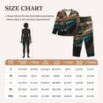 thumbnail image 4 of Honeii Realistic Colorful Chameleon print Women's Pajama Sets Long Sleeve Button Down Sleepwear Nightwear Soft Pjs Lounge Sets-Medium, 4 of 7