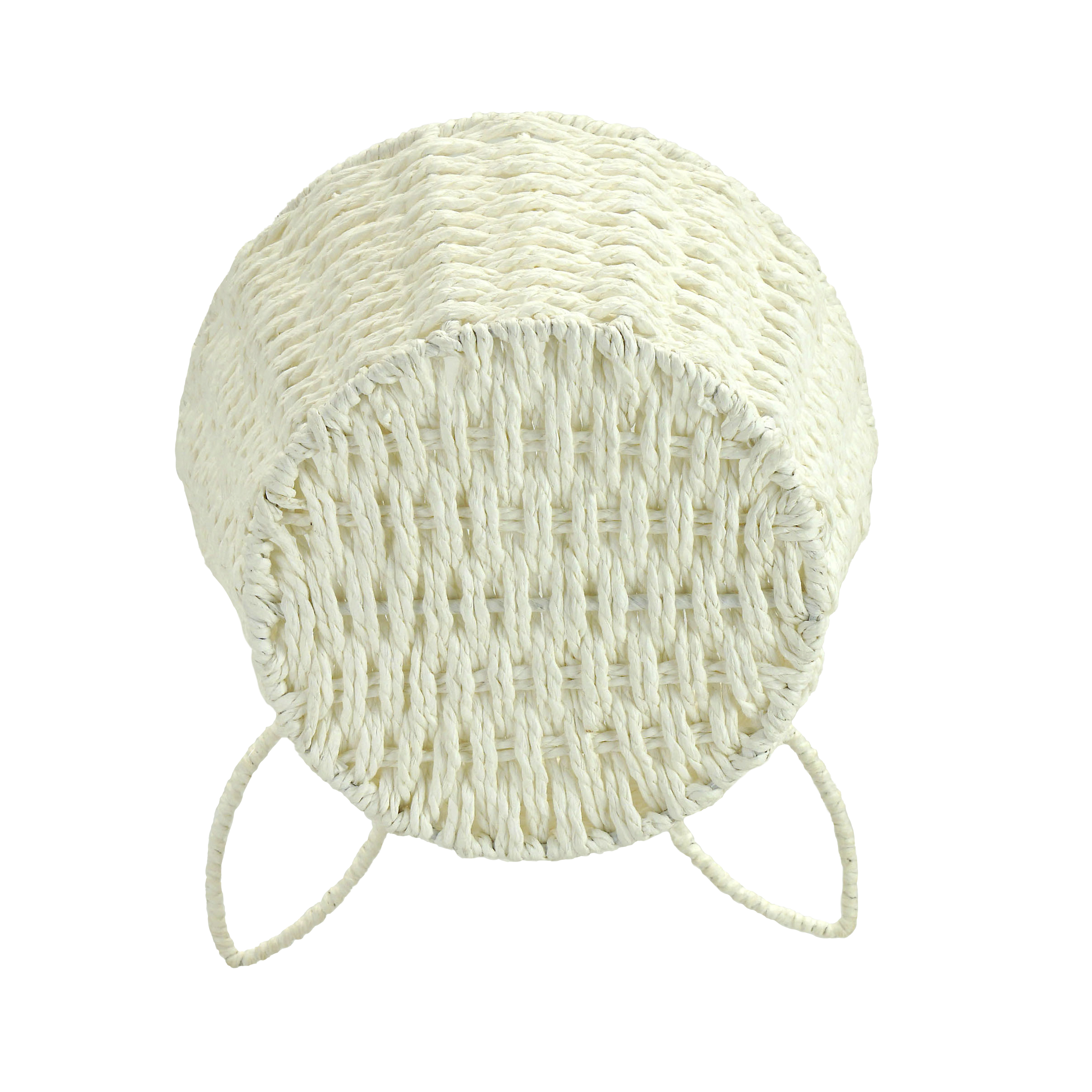 Way to Celebrate Medium Round White Paper Rope Easter Basket with Bunny Handle - image 3 of 11