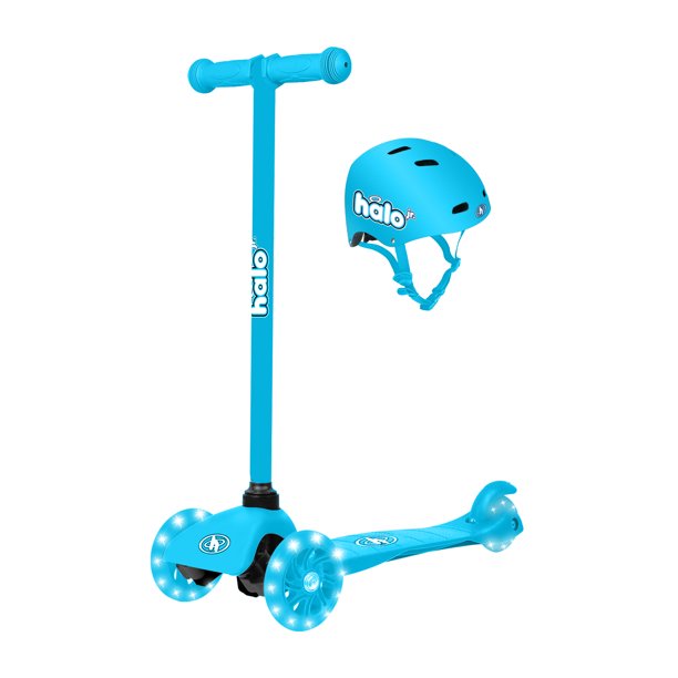 HALO Rise Above Jr 3 Wheel Scooter Combo Blue SuperBright Light Up