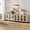 Beige, variant on 2 in 1 Sideboard Buffet with 4 Glass Doors & Adjustable Shelf, Modern Wood Grain Storage for Living Room, Kitchen,Beige