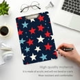 thumbnail image 3 of FORMRS Acrylic Clipboard with Low Profile Clip Standard A4 Letter Size, 12.5" x 9", Red White Stars, 3 of 8