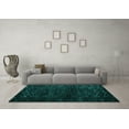thumbnail image 3 of Ahgly Company Indoor Square Abstract Turquoise Blue Modern Area Rugs, 6' Square, 3 of 4