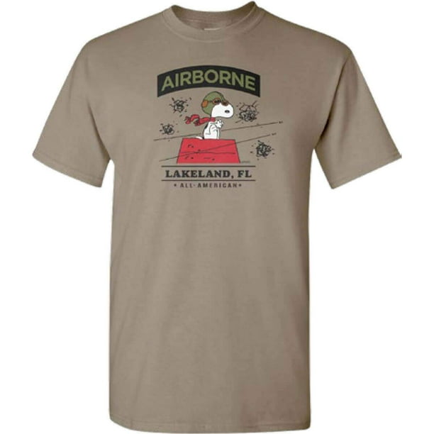 Peanuts Airborne Snoopy T Shirt Size Small Color Brown Walmart Com Walmart Com
