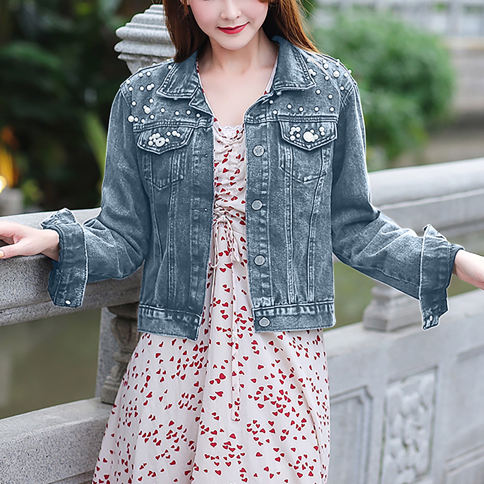 Denim jacket denim shorts top