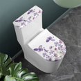 thumbnail image 3 of HELLHERO Butterfly Wildflowers Adds Holiday Charm Elastic Fabric Toilet Covers Set Adjustable Fashion Toilet Lid Cover Set Stretch for Gift, 3 of 6