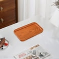 thumbnail image 6 of Seyotauo Imitation Wood Serving Tray, Small Trays for Storage, Rectangle Wooden Plates for Serving Food, Tea and Coffee, Decorative Vanity Tray for Bathroom, Tray for Kitchen Counter, 6 of 6