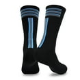 thumbnail image 4 of TeeHee Men's Sports Stripes Cotton Half Cushion Crew Socks 3-pair Pack (Black), 4 of 6