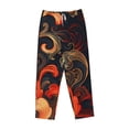 thumbnail image 4 of Daiia Fiery Floral Pattern Women's Sleep Pant with Pockets and Drawstring,Pajama Pants-X-Large, 4 of 9