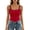 Z764 Red, variant on Likimi Tank Tops For Women Summer Square Neck Sleeveless Solid Color Slim Fit Blouse Comfort Casual T Shirts Black Size One Size