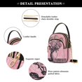 thumbnail image 5 of IAUYY Small Crossbody Bags for Women 15*21*8cm Leather Purses for Women Removable Strap with 3 Zipper Pocket Applicable to Birthday Gifts for Women,Beautiful Vase, 5 of 7