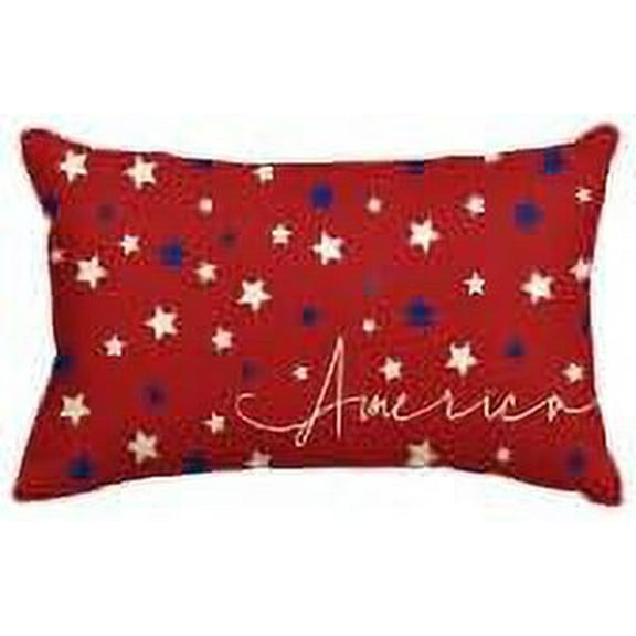 4th of July Throw Pillow Covers 12 x 20 Inch America Stars Patriotic Pillows Memorial Day Decor Lumbar Cushion Case