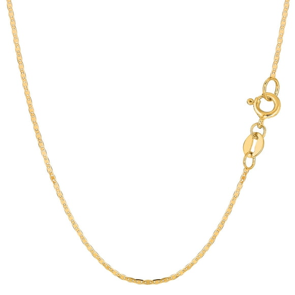 14k Yellow Gold Mariner Link Chain Necklace, 1.2mm, 20"
