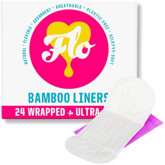 FLO - Liners Wrapped Daily Bamboo 24PC ( Pack of 3)