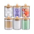 thumbnail image 2 of ¡Gran oferta! Organizador de escritorio, caja de almacenamiento multifuncional redonda transparente a prueba de polvo, tarro de hisopo de algodón acrílico para cosméticos, 2 of 6