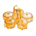 thumbnail image 3 of yotijay Appetizer Serving Tray Candy and Nut Dishes Luxury Dry Fruit Tray with Lid Snack amber, 3 of 9