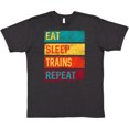 thumbnail image 3 of Inktastic Eat Sleep Trains Repeat T-Shirt, 3 of 5