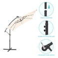 thumbnail image 7 of CHYVARY 8.2×8.2ft LED Outdoor Patio Offset Hanging Cantilever Umbrellas W/8 Ribs for Backyard,Poolside and Garden,Sand, 7 of 7