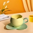 thumbnail image 5 of Fridja Clearance Under 5$ Ceramic Coffee Cup and Saucer Set Home Restaurant Tea Cup Flower Tea Cup, 5 of 5