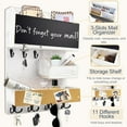 thumbnail image 5 of Mail Organizer Wall Mount，Key Holder Mail and Key Organizer for Wall with Shelf, Chalkboard, Corkboard, Home Decor for Room Office Entryway(Ivory White), 5 of 18