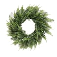 thumbnail image 4 of Surpdew Artificial Green Fern Door Wreath, Spring Wreaths For Front Door,22" Spring Summer Greenery Fern Leaf For Outdoor Wreath Home Farmhouse Wall Window Decor Green 22", 4 of 7