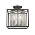 thumbnail image 1 of Cadina 3 Light Semi-Flush Shown In Matte Black & Brushed Nickel Finish, 1 of 1