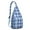 Sky-blue-1, variant on Retro Plaid Sling Backpack for Hiking & Travel – Vintage Checkered & Buffalo Plaid Daypack for Women & Men, Geometric Outdoor Crossbody Bag with Rustic Style