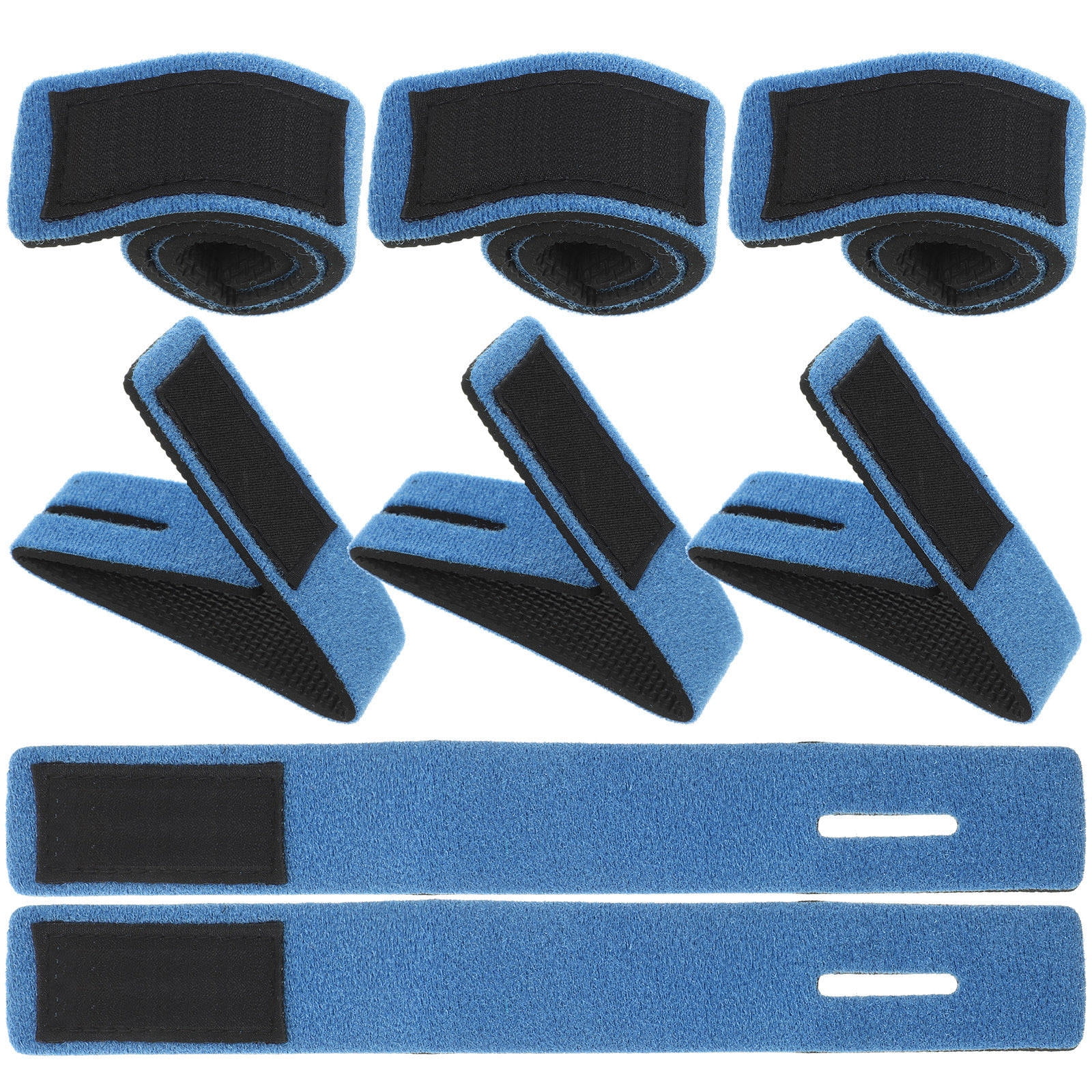 HONITANO 8Pcs Blue Fishing Pole Ties Elastic Bandages for Fixing and Carrying Fishing Rods Outdoors
