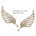 thumbnail image 4 of Miangastore Crystal Rhinestones Hair Barrettes Golden 4Pcs 2.2X1.0X0.2In, 4 of 8