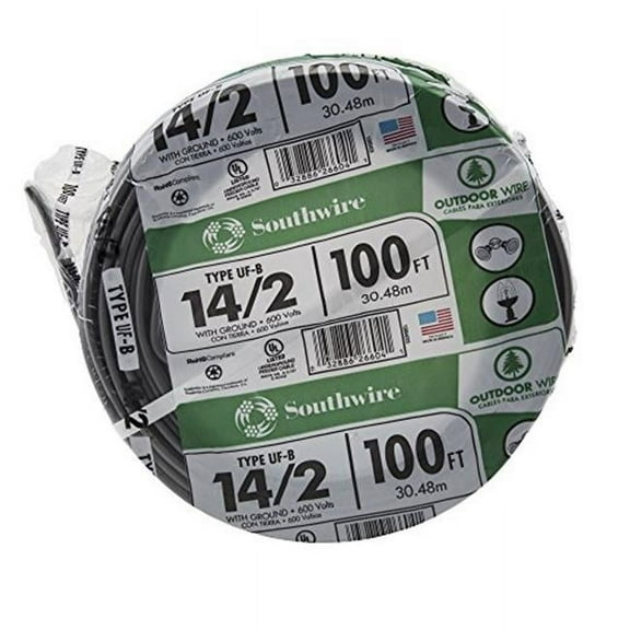 Southwire 14-2 Uf Wire Ground Cable - 100 ft.