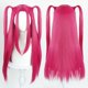thumbnail image 2 of Nvzi Peluca sintética, 1 peluca rosa de 99,9 cm de largo con apariencia natural, peluca completa sin adhesivo, peluca de cabello sintético liso y grueso, adecuada para fiestas temáticas., 2 of 5