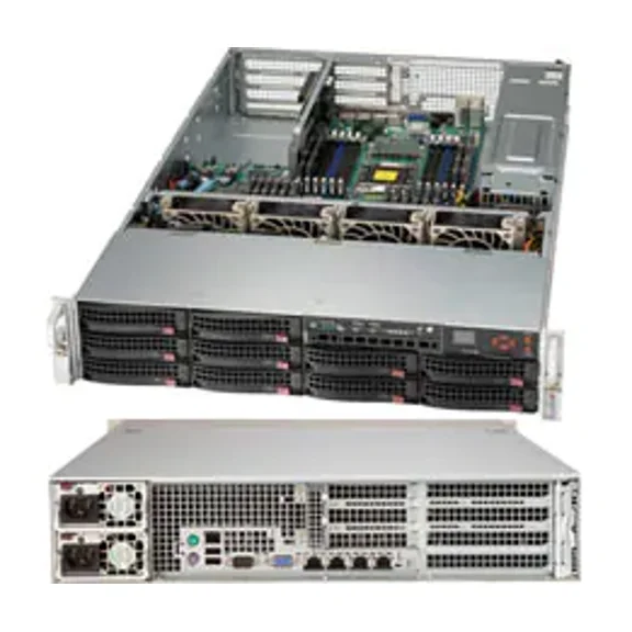 Super Micro CSE-829BTQ-R920WB 2U Rm 10bay Black 920w Rps Proprietary Sc829btq Wio  Chassis