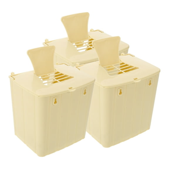 ibasenice 3-Pack Plastic Bird Nesting Boxes with Hanging Hooks, Outdoor Bird Houses for Garden and Backyard