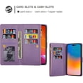 thumbnail image 3 of for iPhone 14 Pro Max Wallet Case with Strap, Premium PU Leather Flip Cover with Card Holder and Kickstand Bracelet Glitter Shockproof TPU Flip Cover Phone Cases for Girls Women, 3 of 16