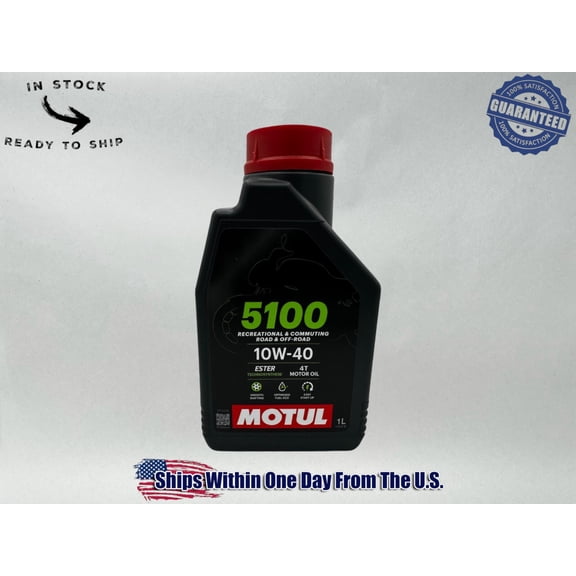 Motul Genuine OEM Motul 5100 4T 10w-40 Semi Synthetic Motorcycle Oil MOT46