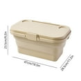 thumbnail image 3 of Foldable Storage Box with Tabletop Conversion | Large Capacity | Water prevent Plastic | Hidden Handles | Portable Organizer for Camping, Picnic, Home | 47x28.5x23.5cm | Khaki/Gray/Army Green, 3 of 6
