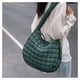 thumbnail image 3 of Bolso de mano acolchado de gran capacidad, bolso de compras informal, elegante, de nailon suave y morado, bolso de hombro acolchado, bolso de mano de tendencia simple para mujer, 3 of 5