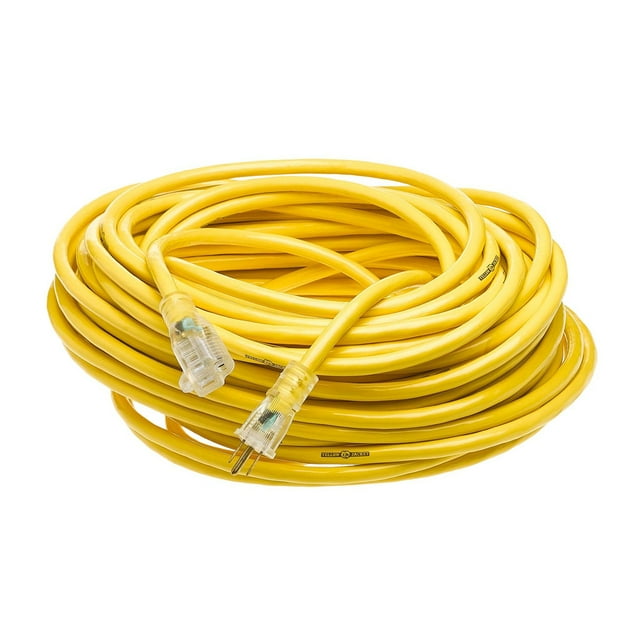Yellow Jacket Heavy Duty Contractor Approved 100-Foot Extension Cord, Yellow